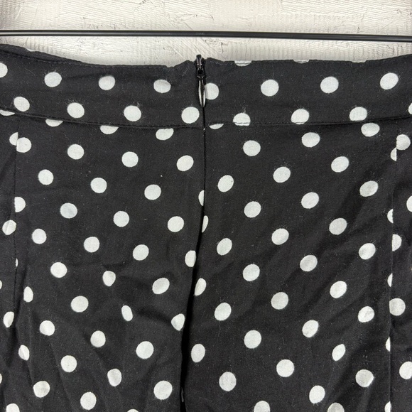 Wild Honey Black and White Polka Dot Wide-Leg Pants High Waisted Pleated Sz L - Picture 10 of 16